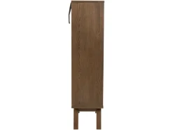 ebuy24 A-Line Vitrinenschrank 1 Tür 2 Schubladen 2 Regale Grau* Vitrinen