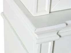 ebuy24 Amaretta 4-Türige Vitrinenschrank Antik Weiss Antik Patiniert* Vitrinen