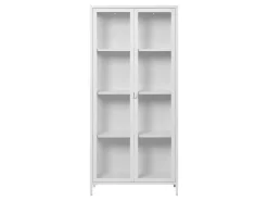 ebuy24 Brisbane Vitrinenschrank Weiß