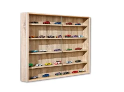 ebuy24 Comit Vitrinenschrank Wandhängend 2 Glastüren Sonoma Eiche Dekor* Vitrinen