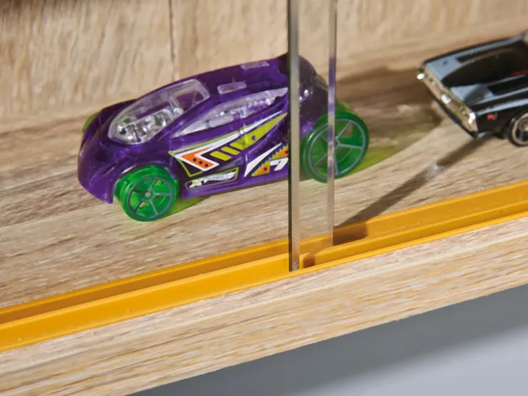 ebuy24 Comit Vitrinenschrank Wandhängend 2 Glastüren Sonoma Eiche Dekor* Vitrinen