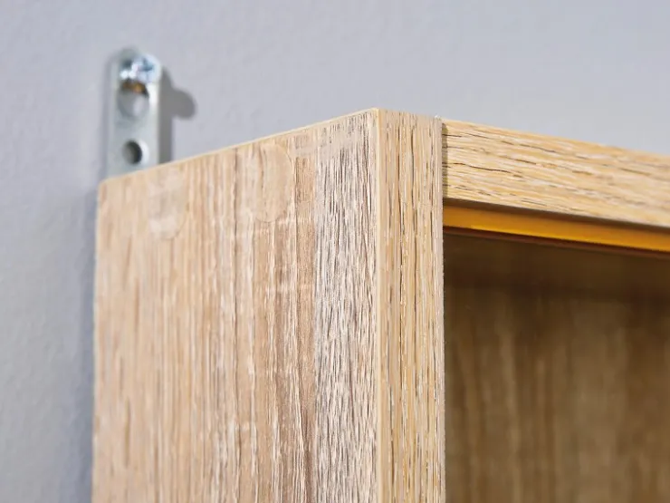 ebuy24 Comit Vitrinenschrank Wandhängend 2 Glastüren Sonoma Eiche Dekor* Vitrinen