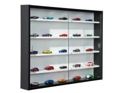 ebuy24 Comit Vitrinenschrank Wandhängend 2 Glastüren Weiss Schwarz* Vitrinen