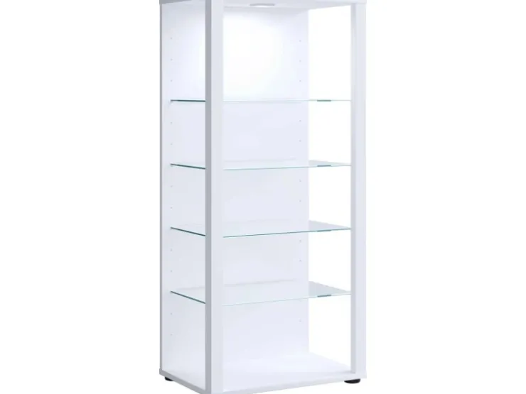 ebuy24 Glasol3 Vitrinenschrank Weiß