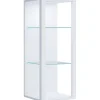 ebuy24 GlasolMW Vitrinenschrank Wandhängend Weiß* Vitrinen