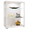 ebuy24 GlasolXL Vitrinenschrank 3 Ablagen Weiß* Vitrinen