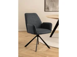 ebuy24 Glenda Esszimmerstuhl Mit Armlehnen Stoff Grau* Stühle