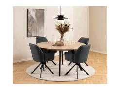 ebuy24 Glenda Esszimmerstuhl Mit Armlehnen Stoff Grau* Stühle