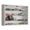 ebuy24 Mandosa M Vitrinenschrank an der Wand Montierte 2 Glastüren Weiß* Vitrinen
