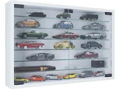 ebuy24 MandosaXL Glasvitrinen Wandhängend 2 Glastüren Weiß