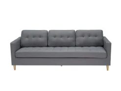 ebuy24 Marino Sofa 3 Personen Stoff Grau