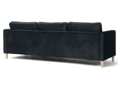 ebuy24 Marino Sofa BA4 Chaiselongue Rechts oder Links Gewendet in Velour Schwarz* Sofas