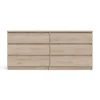ebuy24 Nada Kommode 6 Schubladen Hickory-Dekor