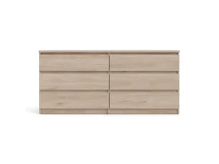 ebuy24 Nada Kommode 6 Schubladen Hickory-Dekor