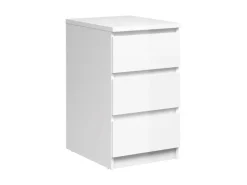 ebuy24 Nada Kommode Schmal 3 Schubladen Weiss Hochglanz* Kommode