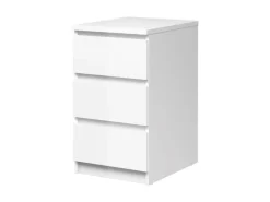 ebuy24 Nada Kommode Schmal 3 Schubladen Weiss Hochglanz* Kommode