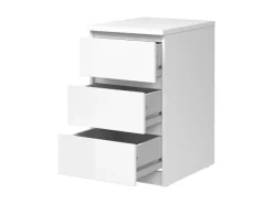 ebuy24 Nada Kommode Schmal 3 Schubladen Weiss Hochglanz* Kommode