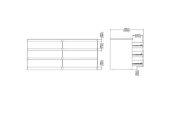 ebuy24 Naia Kommode 6 Schubladen Schwarze Struktur