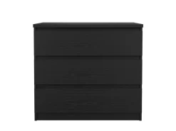 ebuy24 Naia Kommode 3 Schubladen Schwarze Struktur* Kommode