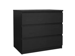 ebuy24 Naia Kommode 3 Schubladen Schwarze Struktur* Kommode
