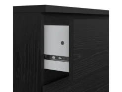 ebuy24 Naia Kommode 3 Schubladen Schwarze Struktur* Kommode