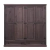 ebuy24 New Mexico Kleiderschrank 4-trg mit 2 Schubladen Gebeitzt Wachs