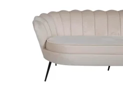ebuy24 Nice Sofa 3 Personen Velour Beige* Sofas
