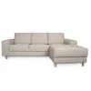 ebuy24 Nordic Sofa mit Chaiselong Rechts Gewendet Hell Beige* Sofas