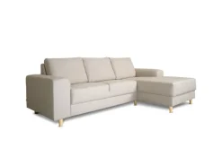 ebuy24 Nordic Sofa mit Chaiselong Rechts Gewendet Hell Beige* Sofas