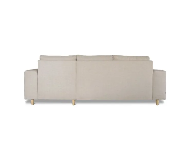 ebuy24 Nordic Sofa mit Chaiselong Rechts Gewendet Hell Beige* Sofas