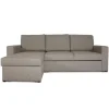 ebuy24 Odin Schlafsofa Ecksofa mit Aufbewahrung Rechts oder Links Gewendet Grau Sandfarben