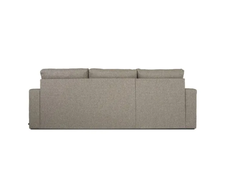 ebuy24 Odin Schlafsofa Ecksofa mit Aufbewahrung Rechts oder Links Gewendet Grau Sandfarben