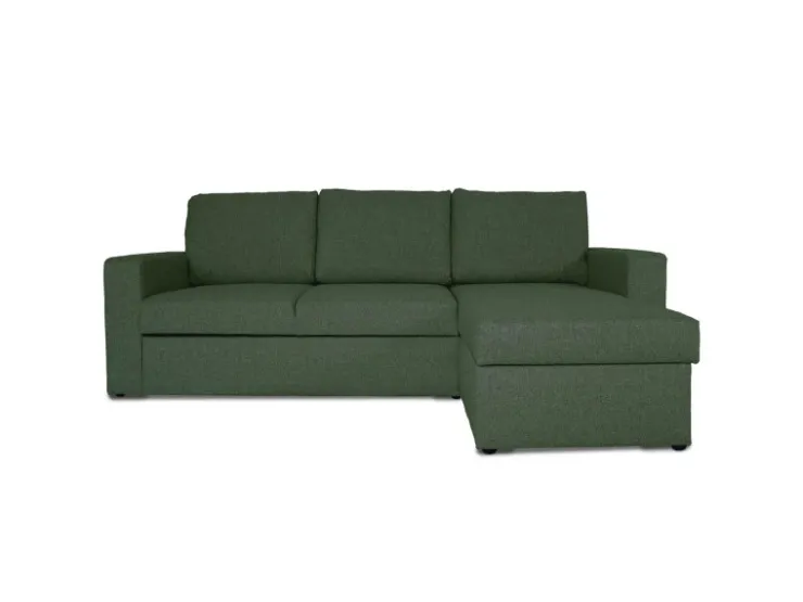 ebuy24 Odin Schlafsofa Ecksofa mit Aufbewahrung Rechts oder Links Gewendet Grün* Aufbewahrung