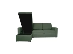 ebuy24 Odin Schlafsofa Ecksofa mit Aufbewahrung Rechts oder Links Gewendet Grün* Aufbewahrung