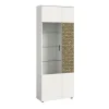ebuy24 Prisma Vitrinenschrank 2 Türen Weiß* Vitrinen