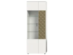 ebuy24 Prisma Vitrinenschrank 2 Türen Weiß* Vitrinen