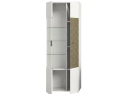 ebuy24 Prisma Vitrinenschrank 2 Türen Weiß* Vitrinen