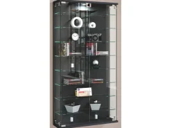 ebuy24 RelasL Vitrinenschrank Wandhängend 2 Türen Anthrazit