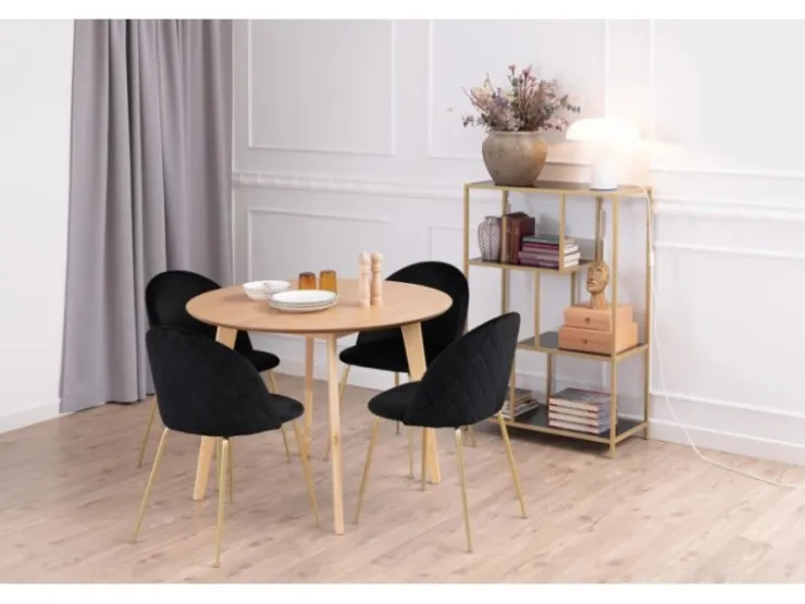 ebuy24 Roxby Esstisch Ø105cm EichenDekor