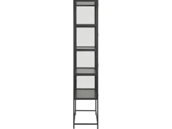 ebuy24 Sea Vitrinenschrank A 2 Glastüren und 4 Regale Schwarz* Vitrinen