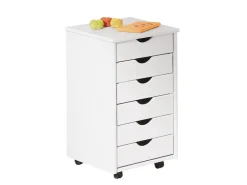 ebuy24 Simra Kommode Rollcontainer 6 Schubladen Weiss* Kommode
