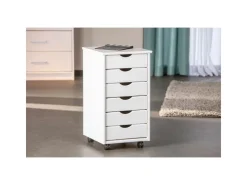 ebuy24 Simra Kommode Rollcontainer 6 Schubladen Weiss* Kommode