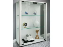 ebuy24 Sintalo Vitrinenschrank 2 Glastüren Weiß* Vitrinen