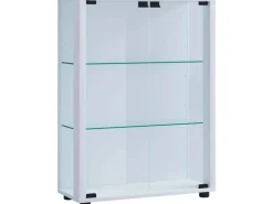 ebuy24 Sintalo Vitrinenschrank 2 Glastüren Weiß* Vitrinen