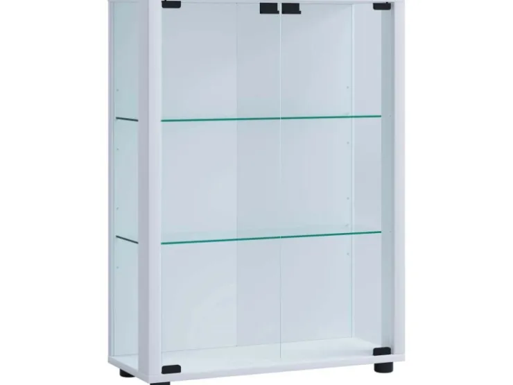 ebuy24 Sintalo Vitrinenschrank 2 Glastüren Weiß* Vitrinen