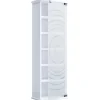 ebuy24 TilanoM Vitrinenschrank CD DVD 6 Ablagen 1 Tür Weiß* Vitrinen