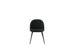 ebuy24 Tilst Essgruppe Tisch Weiß Marmor Print mit 4 Stühlen Velour Schwarz