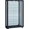 ebuy24 VitrosaMaxi Vitrinenschrank Wandhängend mit Spiegel 2 Glastüren Schwarz* Vitrinen