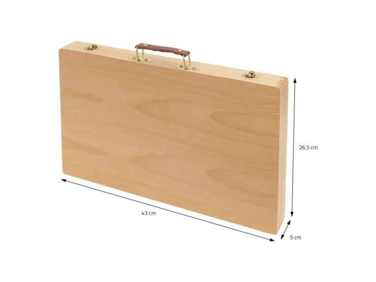 ECD Germany 109 Teiliges Malset mit Holzkoffer Zeichen und Malkoffer für Kinder* Bastelzubehör