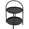 ECD Germany Beistelltisch Rund 33x45cm Schwarz Metall Klappbar Industriell* Tische